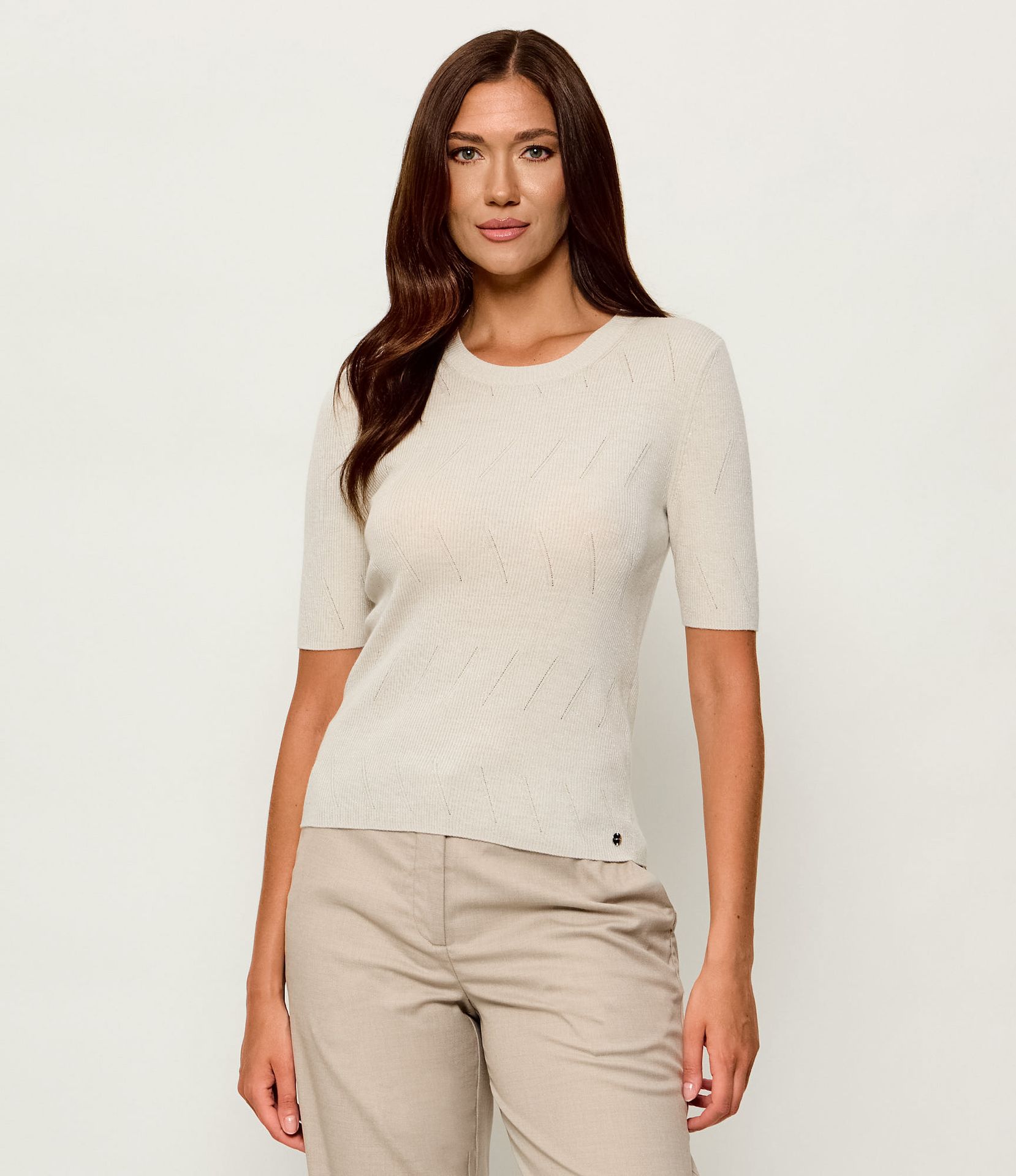 Marc Cain Wełniany sweter Slim Fit