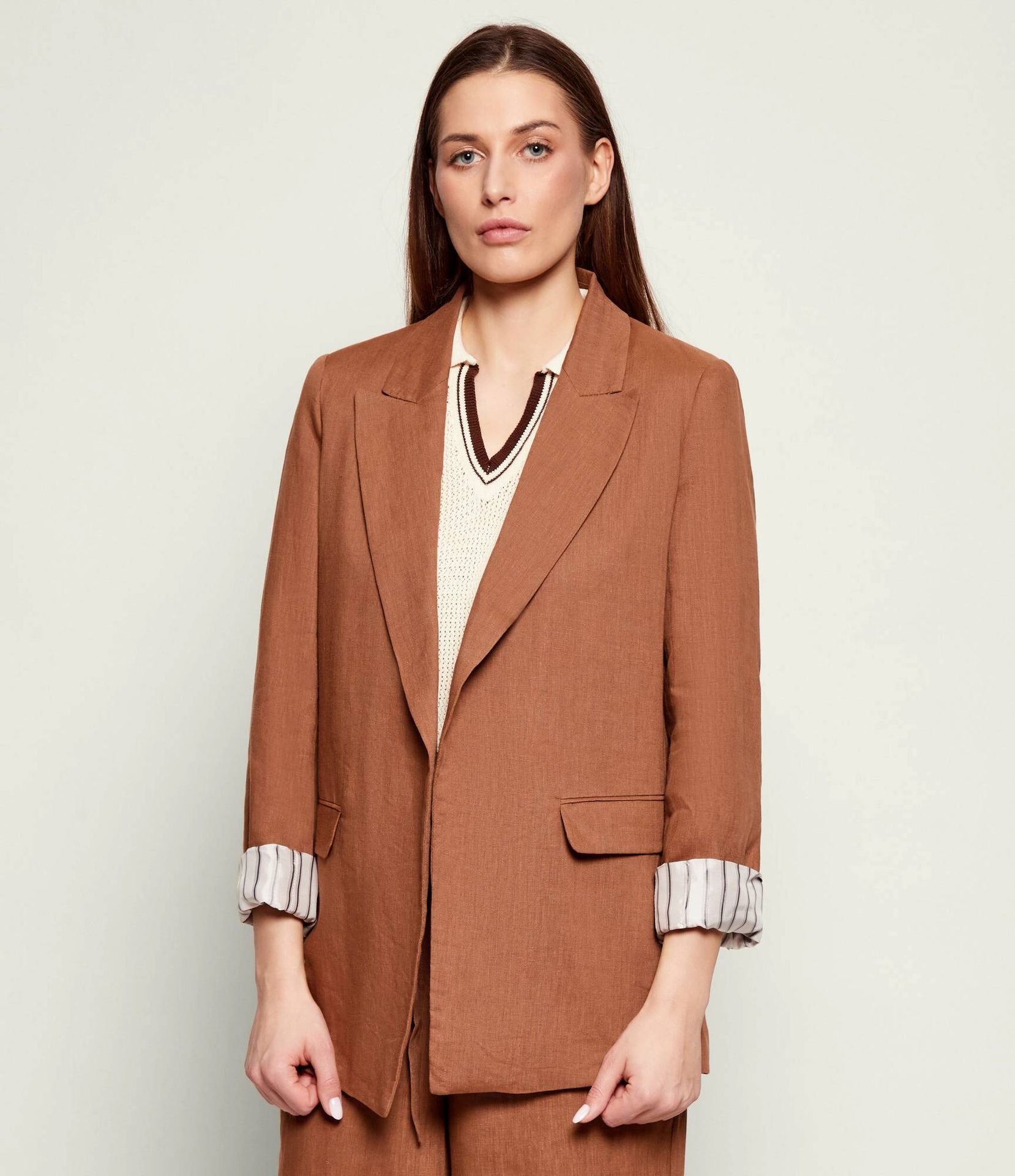 Marella SPORT Lniana marynarka MLSSAUNA Regular Fit