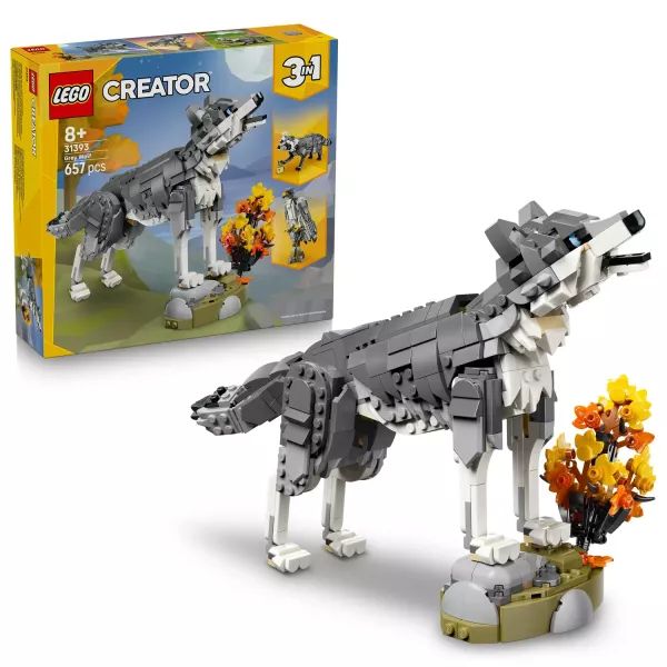 LEGO® Creator 3 w 1 Leśne zwierzęta: Szary wilk 31393