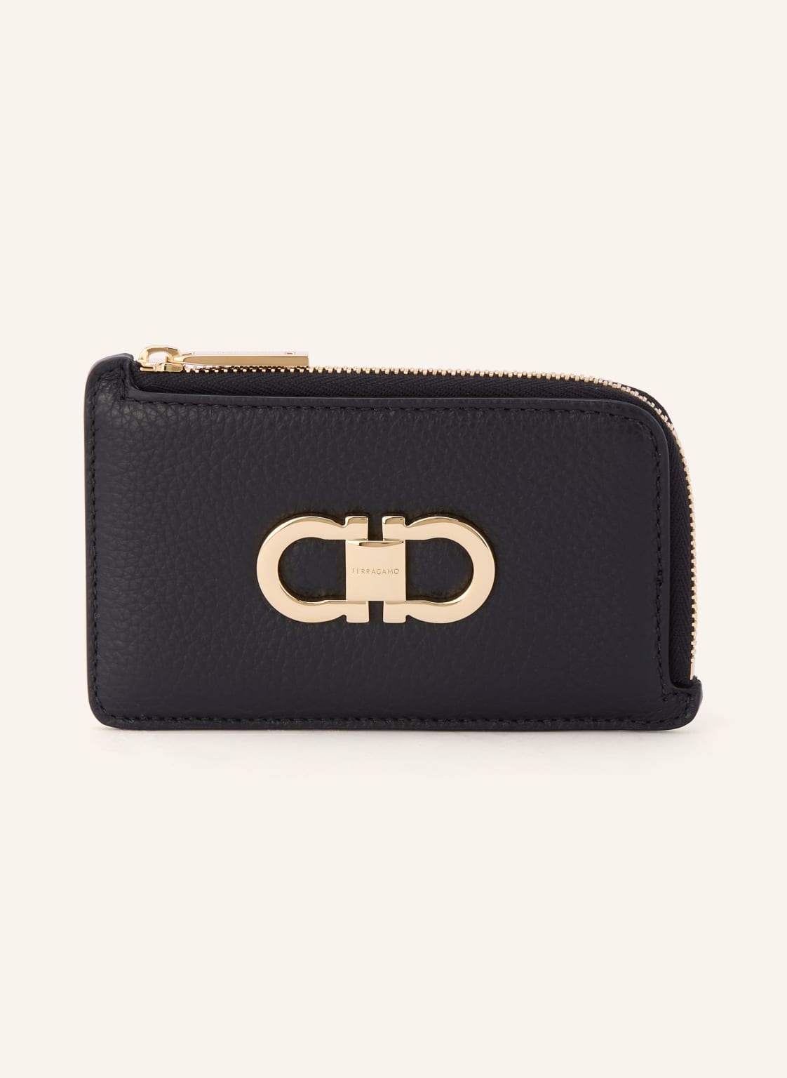 Ferragamo Etui Na Karty Double Gancio schwarz