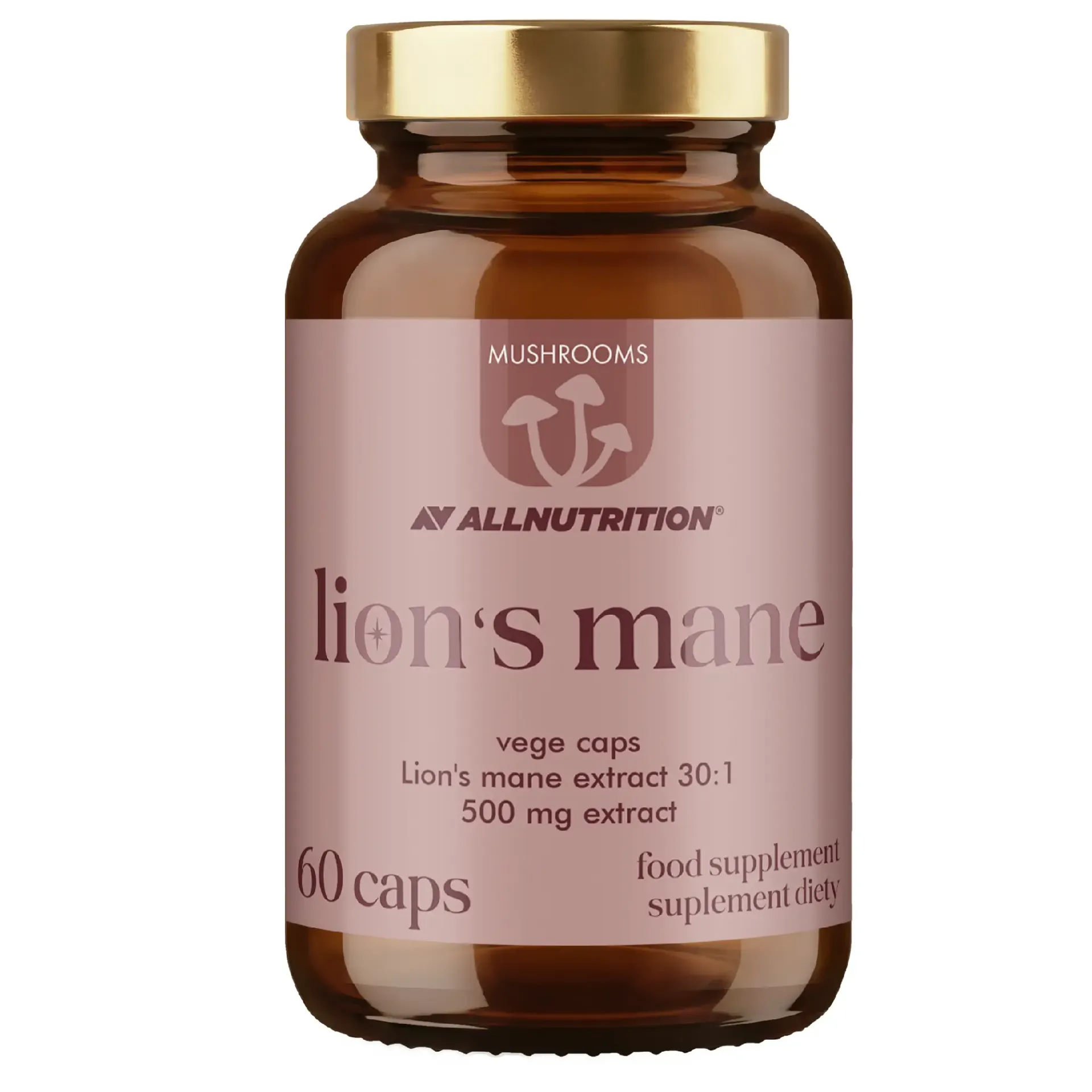 Allnutrition Mushrooms Lions Mane, kapsułki, 60 sztuk