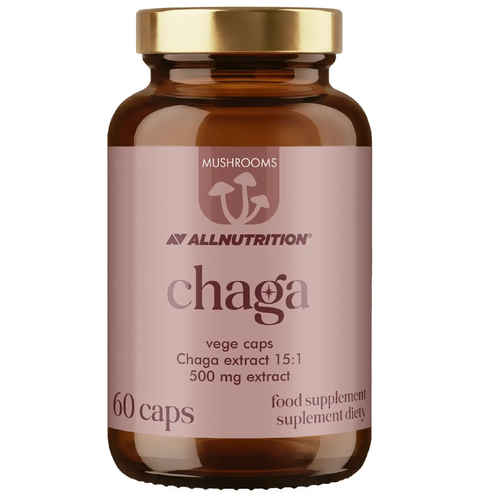 Allnutrition Mushrooms Chaga, kapsułki, 60 sztuk