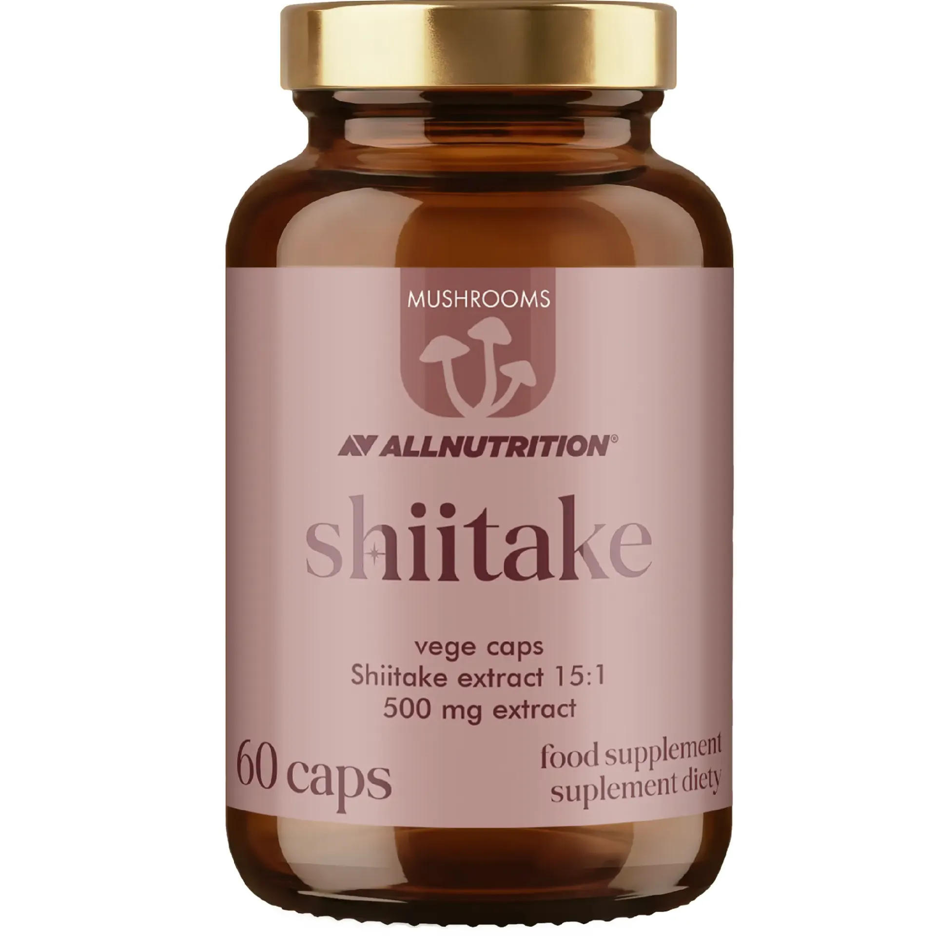Allnutrition Mushrooms Shiitake, kapsułki, 60 sztuk