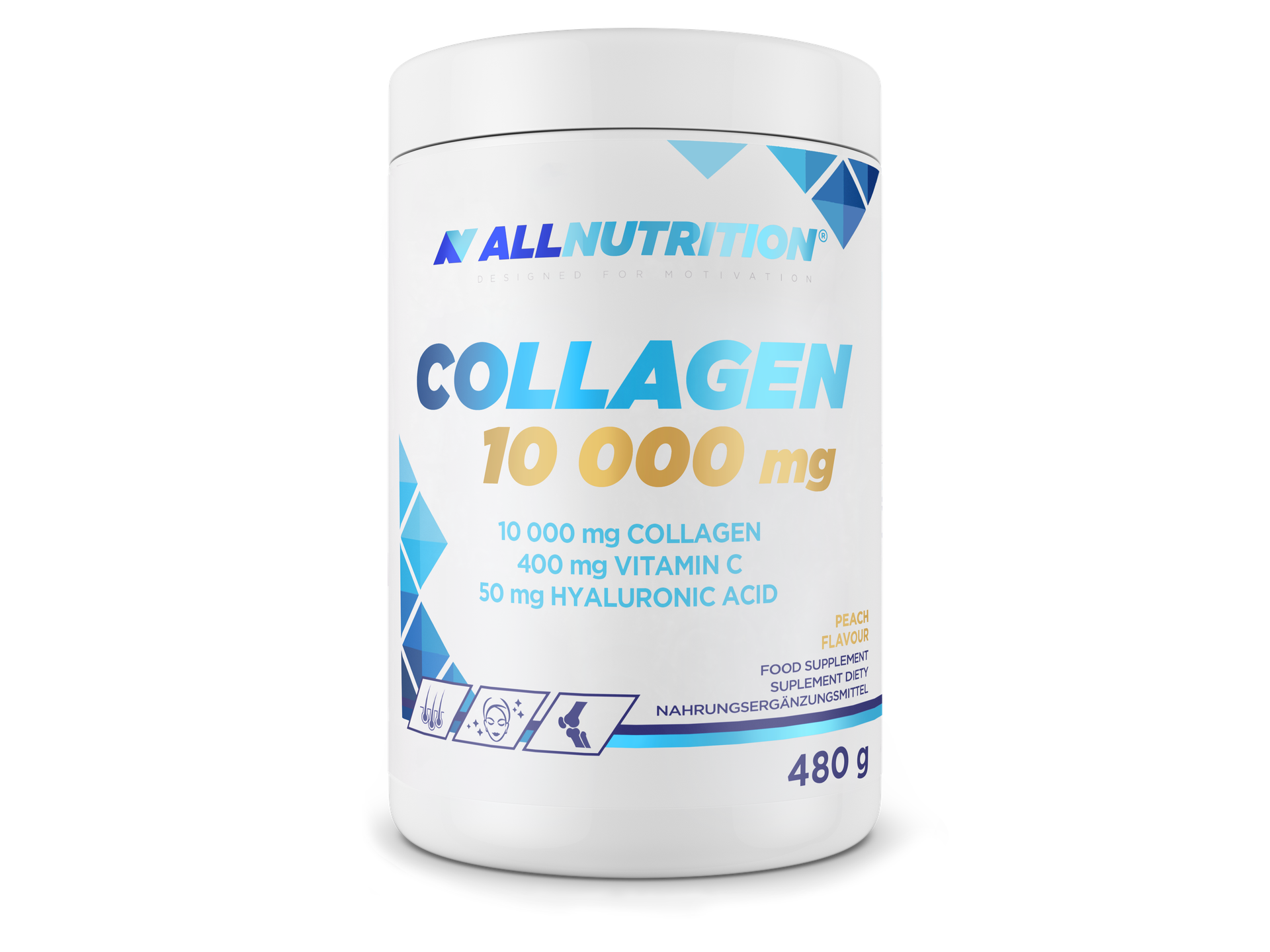 Allnutrition Collagen 10 000 mg Peach, proszek, 480 g