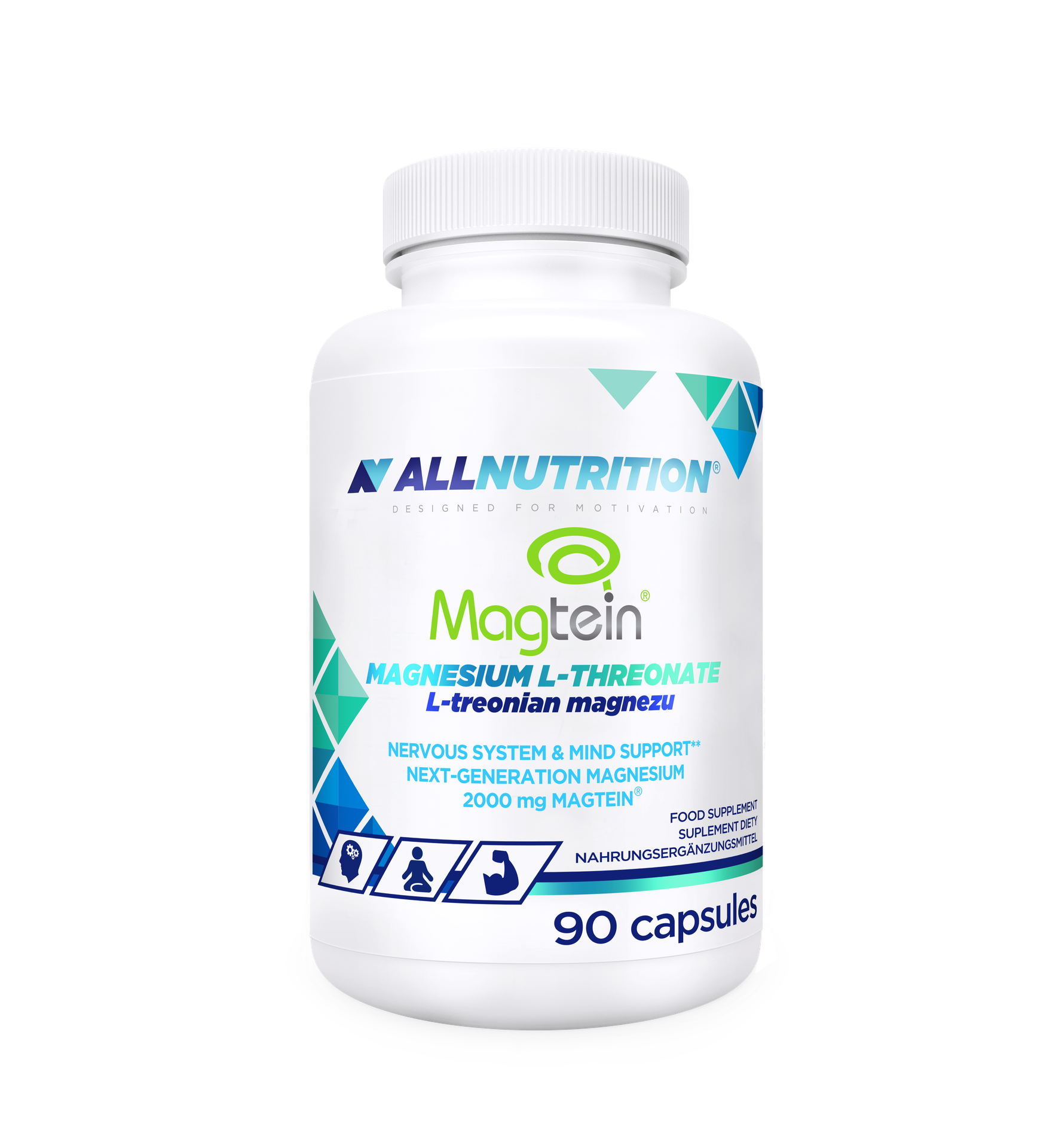 Allnutrition Magtein Magnesium L-Threonate (L-Treonian Magnezu), kapsułki, 90 sztuk