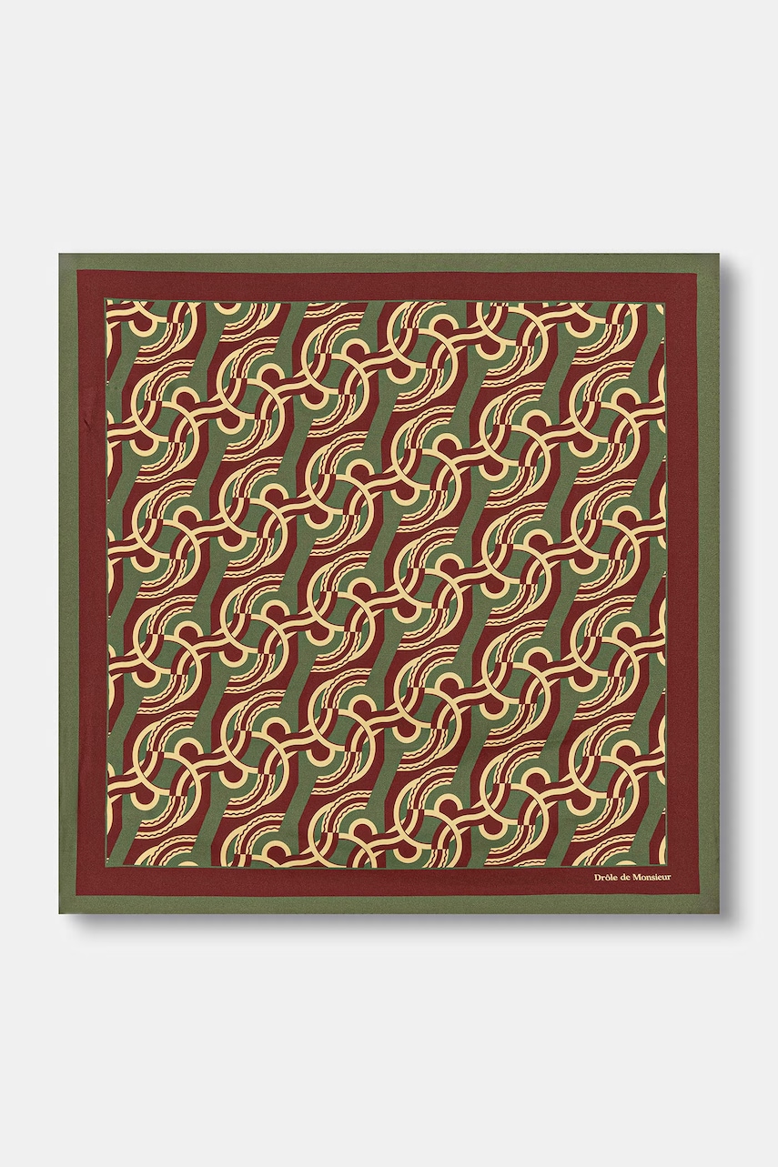 Drôle de Monsieur Chain Link Monogram apaszka jedwabna męska