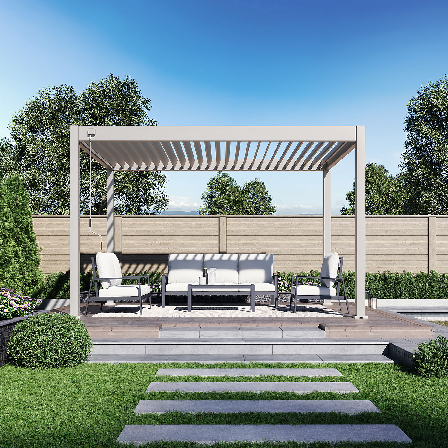 Gutroof Pergola aluminiowa tarasowa ELEGANCE 3x4 Sand Beige