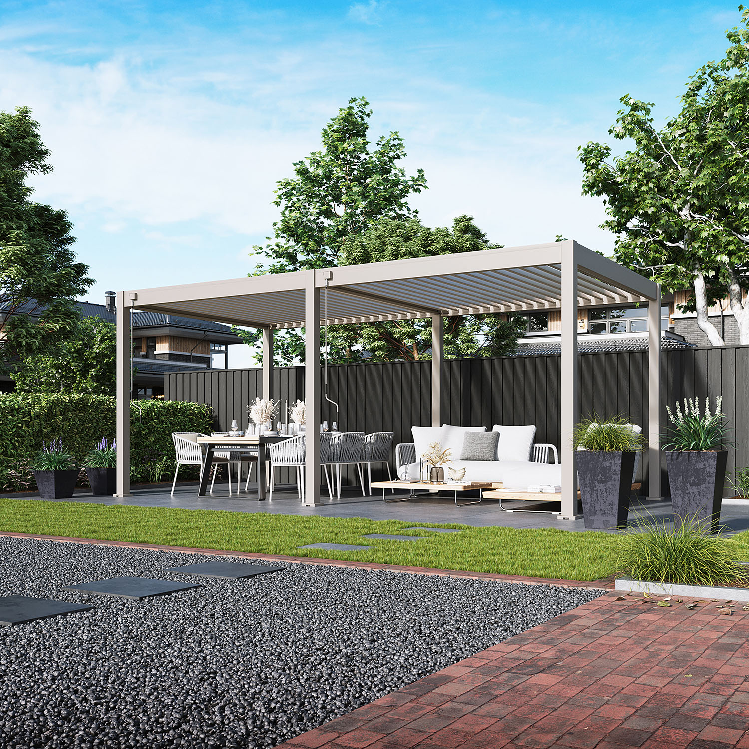Gutroof Pergola tarasowa na ogród ELEGANCE 3x6 Sand Beige