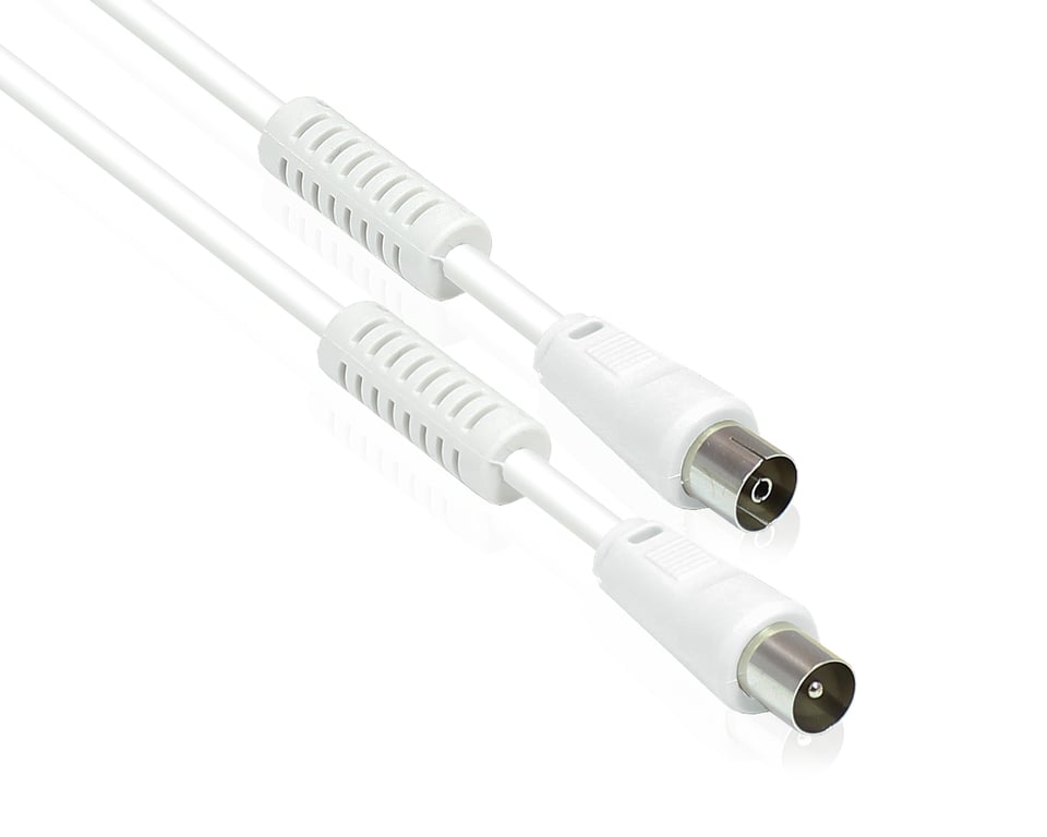 Alcasa S-PAK10 kabel koncentryczny 10 m F Biały