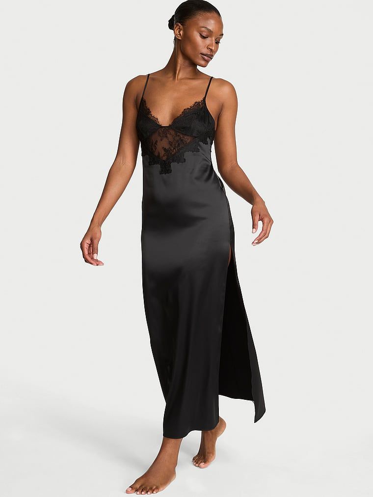 Very Sexy Sukienka satynowa maxi Rose Lace