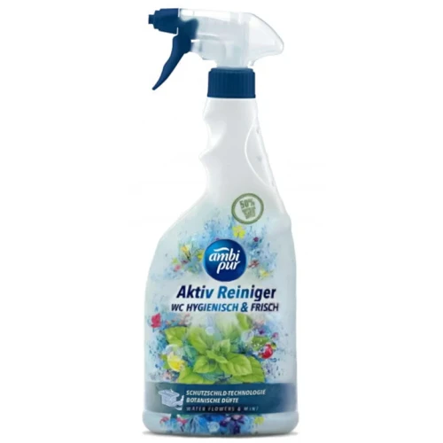 Ambi Pur WC Active Clean spray do czyszczenia WC Water Flowers & Mint 750 ml