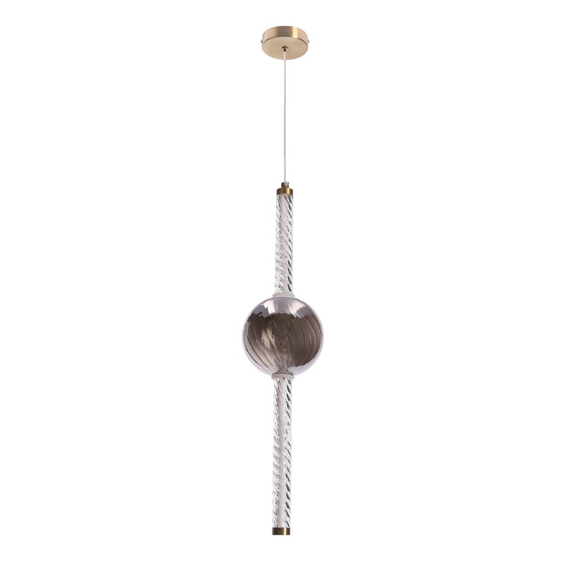 Lampa wisząca Kelly LED 850 lm 8W barwa ciepła złota klosz dymiony Candellux