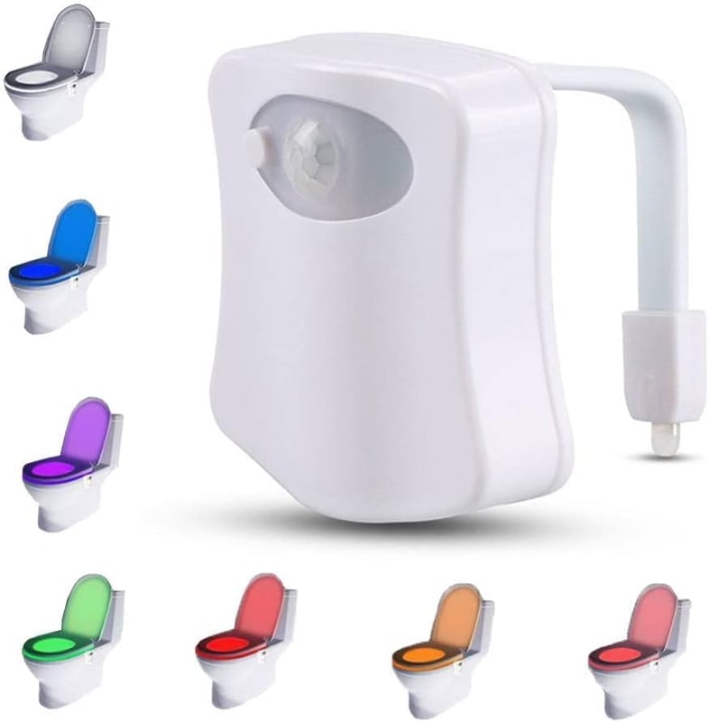 Lampa LED do toalety/lampa z czujnikiem ruchu do łazienki/lampka nocna w 8 różnych kolorach, biała