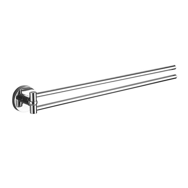 Podwójny wieszak na ręczniki Start do łazienki, 400 mm, ukryte mocowanie ze śrubami w komplecie, metalowy, chrom
