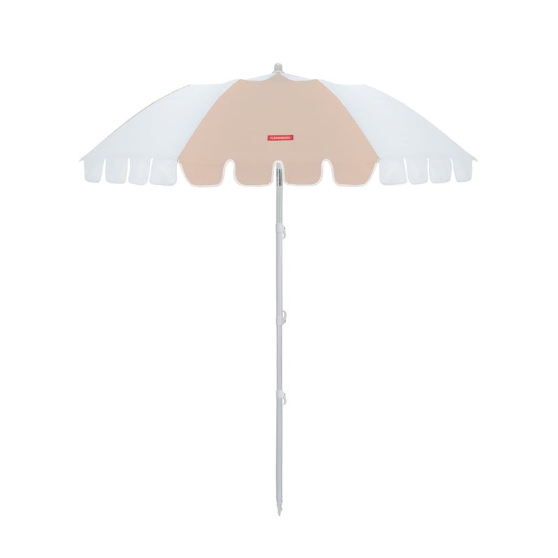 Flamingueo UPF50+ przechylany parasol plażowy beżowy poliester