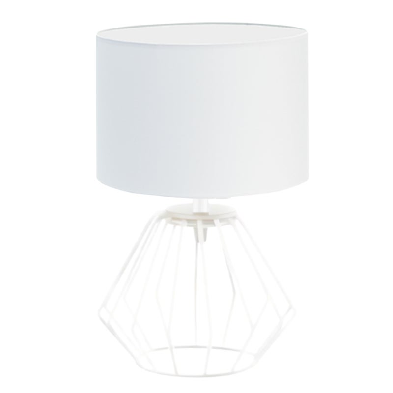 Lampka nocna na biurko lampa biurkowa druciana LED z abażurem walec LANA