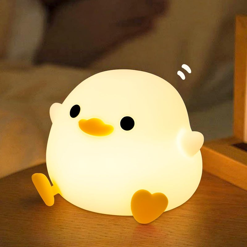 Lampka nocna Duck dla dzieci, lampka nocna dla dzieci z funkcją timera, ładowana przez USB, odpowiednia do sypialni, salonów i pokoi