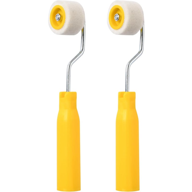 2 sztuki mały wałek malarski 2 cm, wełniany mini wałek malarski, mini wałek malarski do malowania krawędzi lub narożników