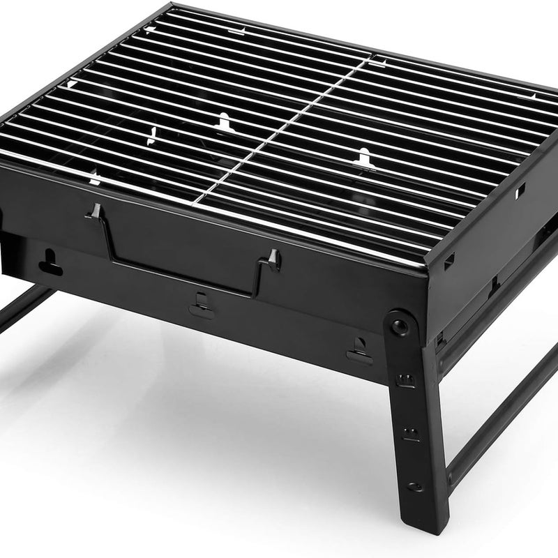 380x270x200 mm, grill węglowy, przenośny składany grill ze stali na pikniki, podróże, ogród, kemping