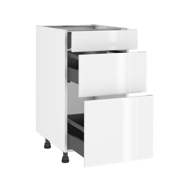Szafka kuchenna kompletna Sevilla 45 cm biała 3 szuflady Delinia iD