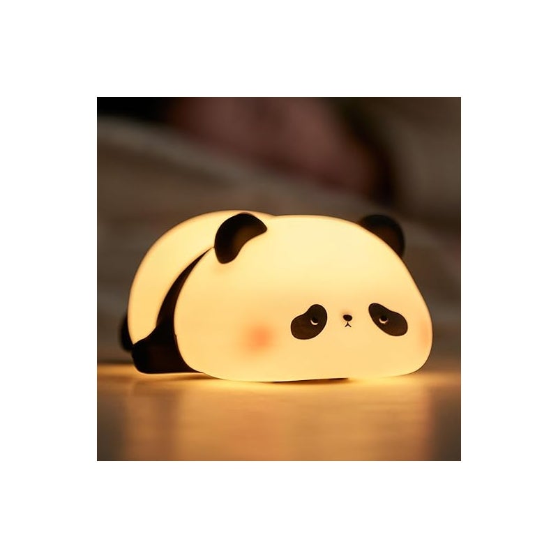 Lampka nocna Panda dla dzieci: akumulatorowa silikonowa lampka nocna, lampka nocna z funkcją dotykową, lampa dekoracyjna, prezent dla dziewczynek