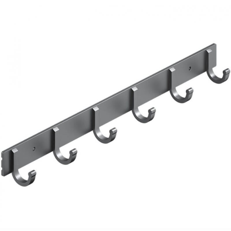 Solidne aluminiowe haki ścienne do wieszania płaszczy, kapeluszy i kluczy, odpowiednie do kuchni, łazienek i biur (6 haczyków)