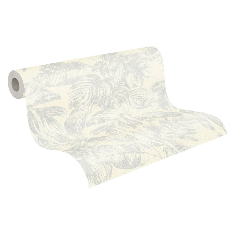 Tapeta przejrzeć białym,srebrnymIkremowym - 53 cm x 10.05 m - A.S. CRÉATION