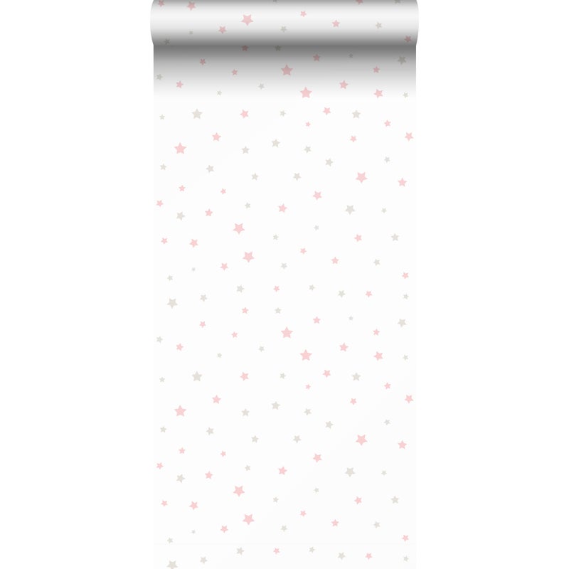 Tapeta ognie starego różu,beżowymIbiałym - 53 cm x 10 m - SANDERS & SANDERS