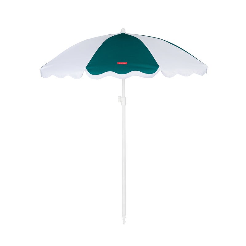 Flamingueo Bicolor Beach Umbrella Parasol Garden Terrace UPF+50 210 x 160 cm Green