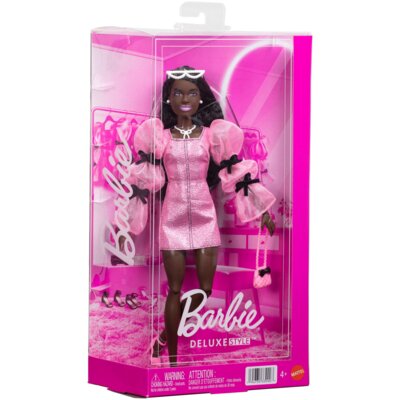 Lalka Barbie Deluxe Style Róż Czerń z bufkami JJN75