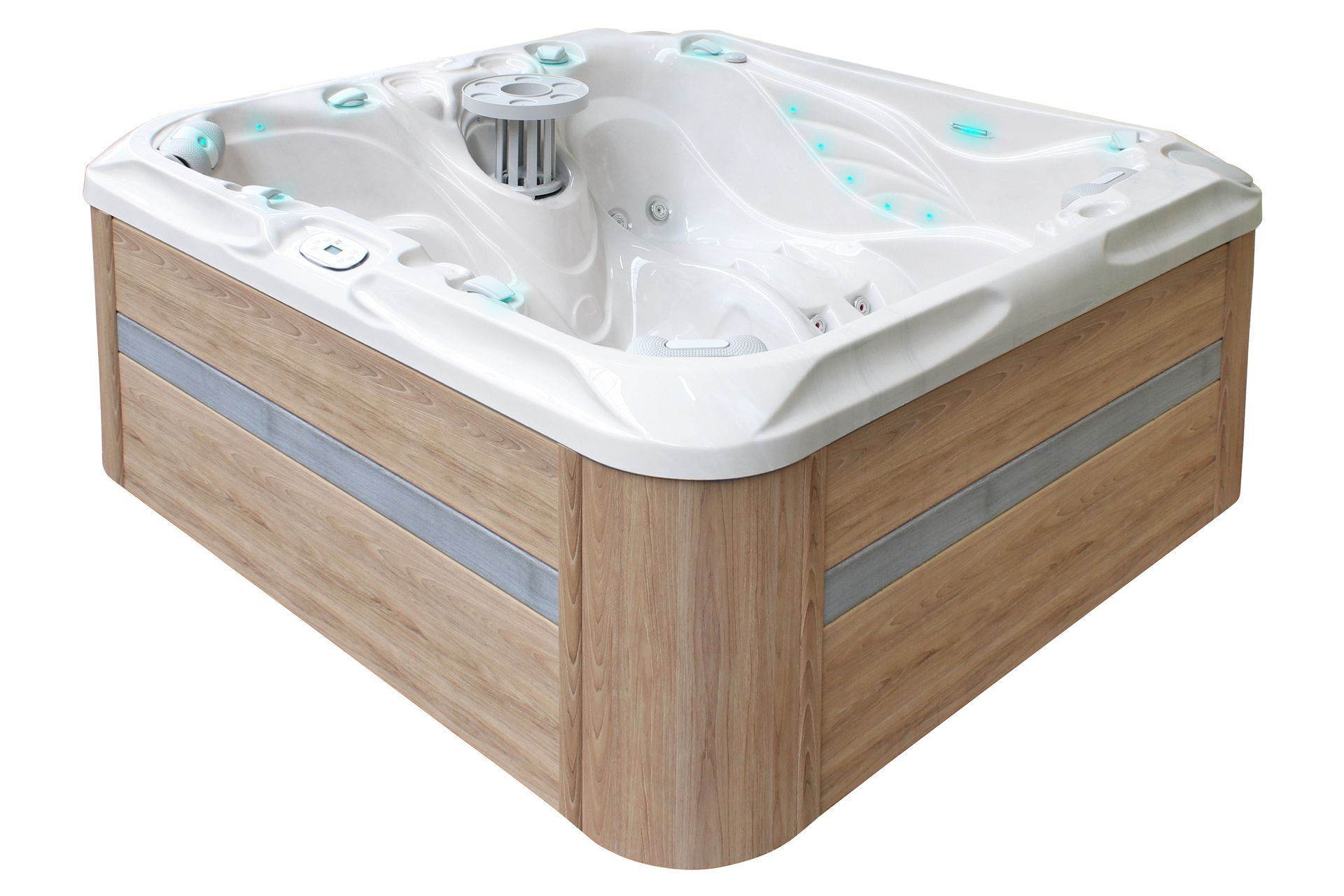 Aquess Wanna ogrodowa z hydromasażem Pleasure 5202 5-osobowa Sterling White / OAK