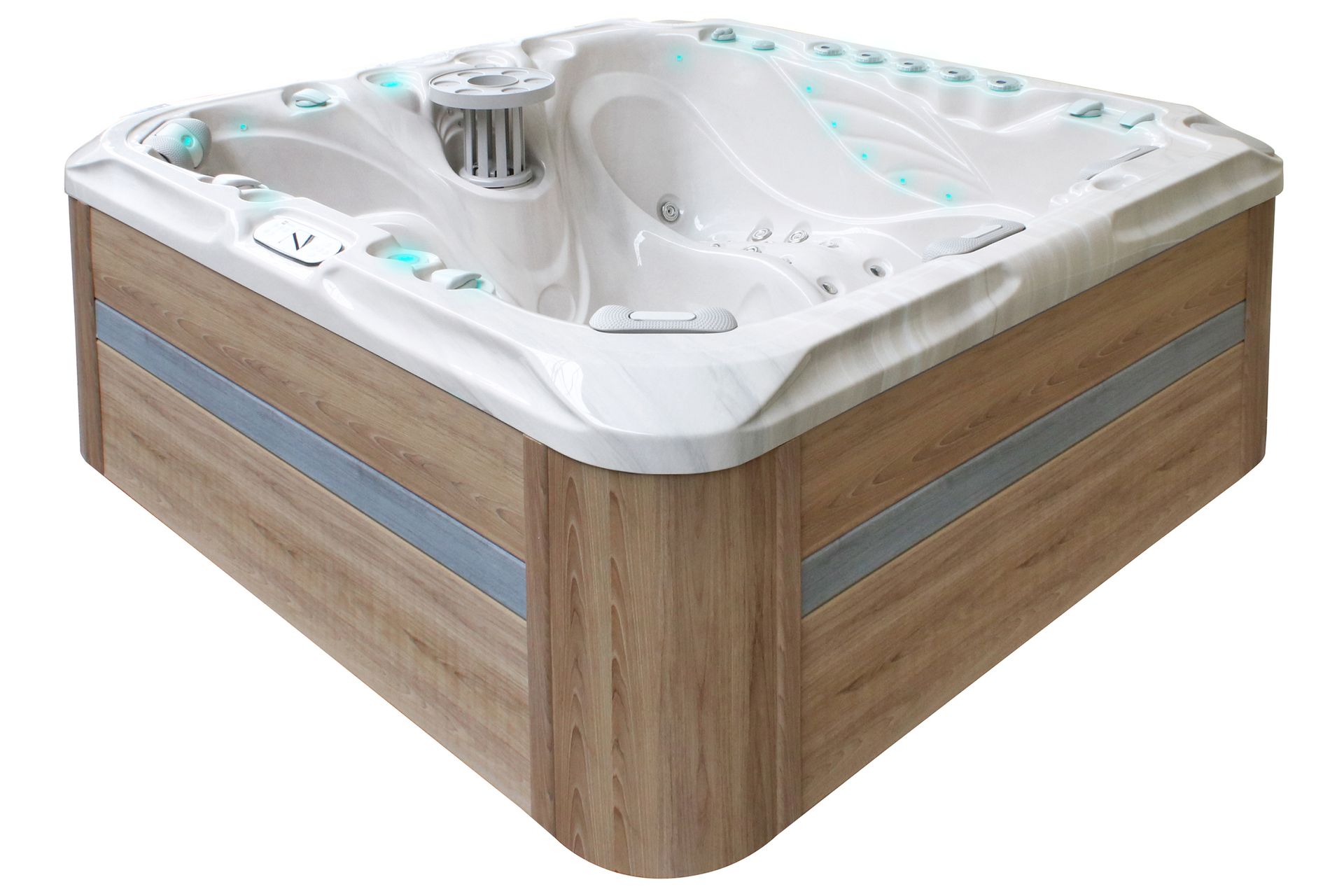 Aquess Wanna ogrodowa z hydromasażem Felicity 7202 5-osobowa Sterling White / OAK