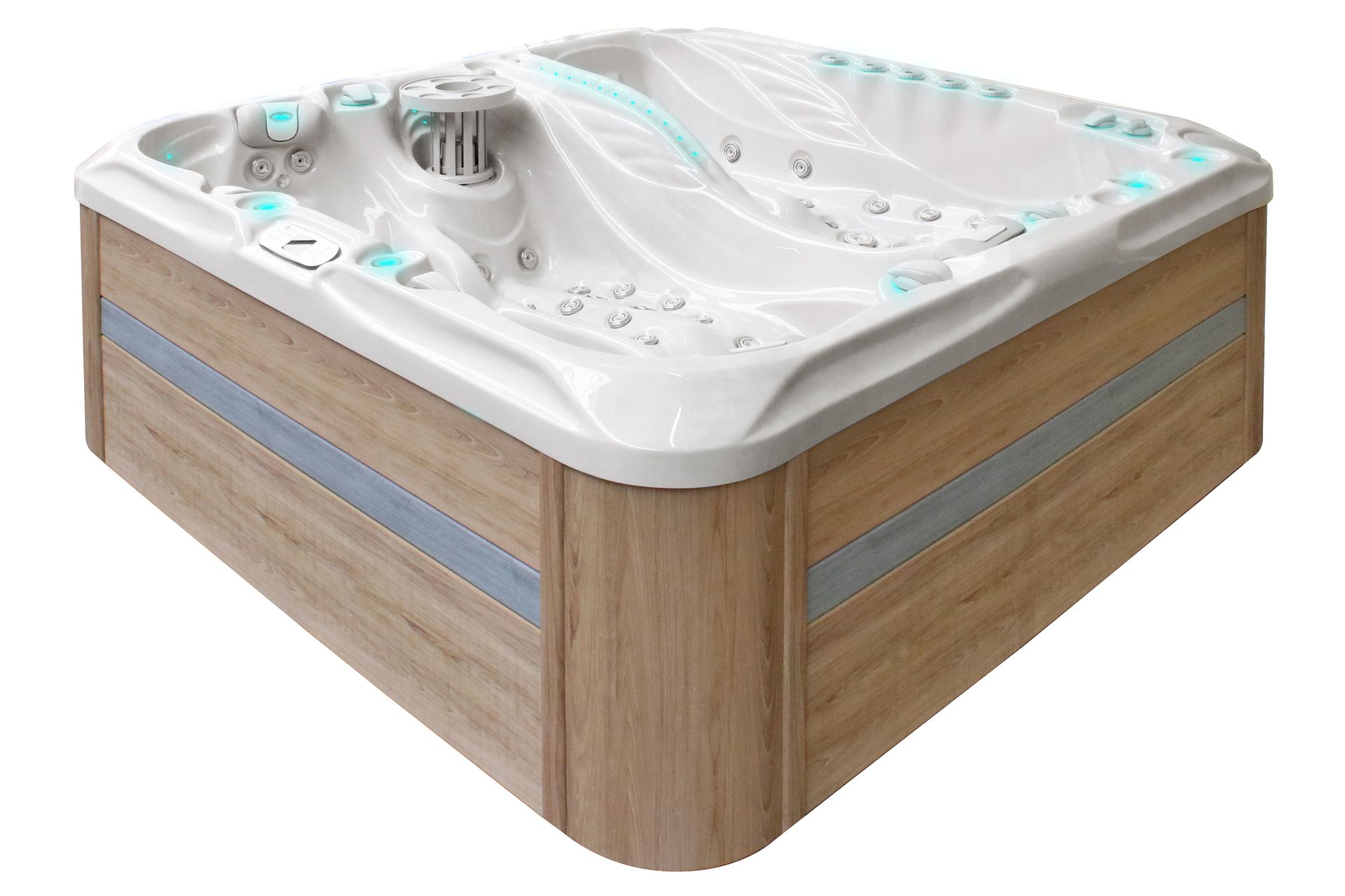 Aquess Wanna ogrodowa z hydromasażem Euphoria 7203 4-osobowa Sterling White / OAK