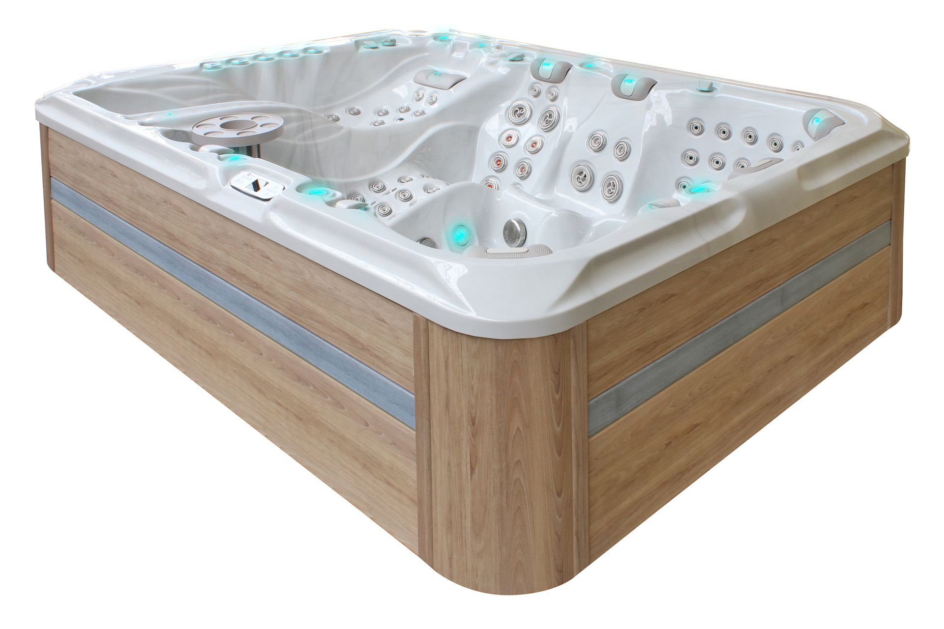 Aquess Wanna ogrodowa z hydromasażem Ecstatic 8203 7-osobowa Sterling White / OAK