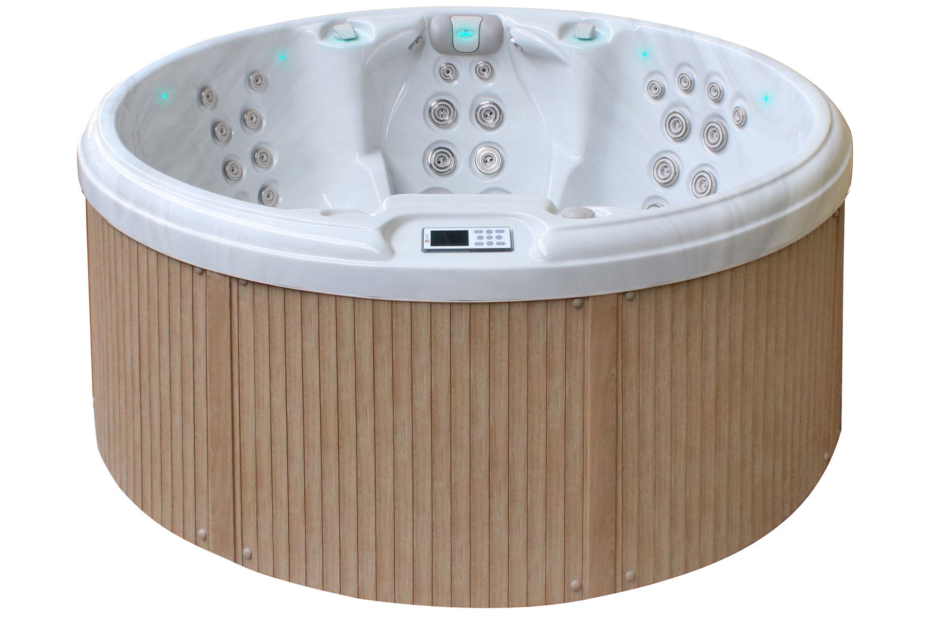 Aquess Wanna ogrodowa z hydromasażem Recharge 3101 7-osobowa Sterling White / OAK