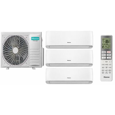 HISENSE Klimatyzator Multi Split, Pompa ciepła powietrze – powietrze 3AMW72U4RJC (3 pomieszczenia)