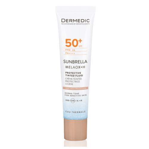 Dermedic Sunbrella Tonujący lekki krem ochronny do twarzy SPF 50+ do skóry wrażliwej, 40 ml
