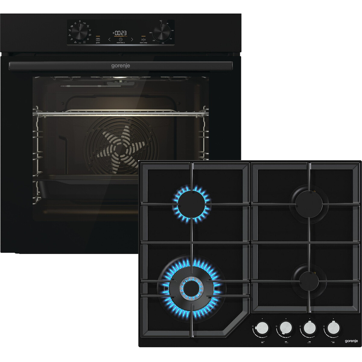 Zestaw AGD do zabudowy Gorenje Piekarnik elektryczny BOP6737E02BK + Płyta gazowa GTW641KB