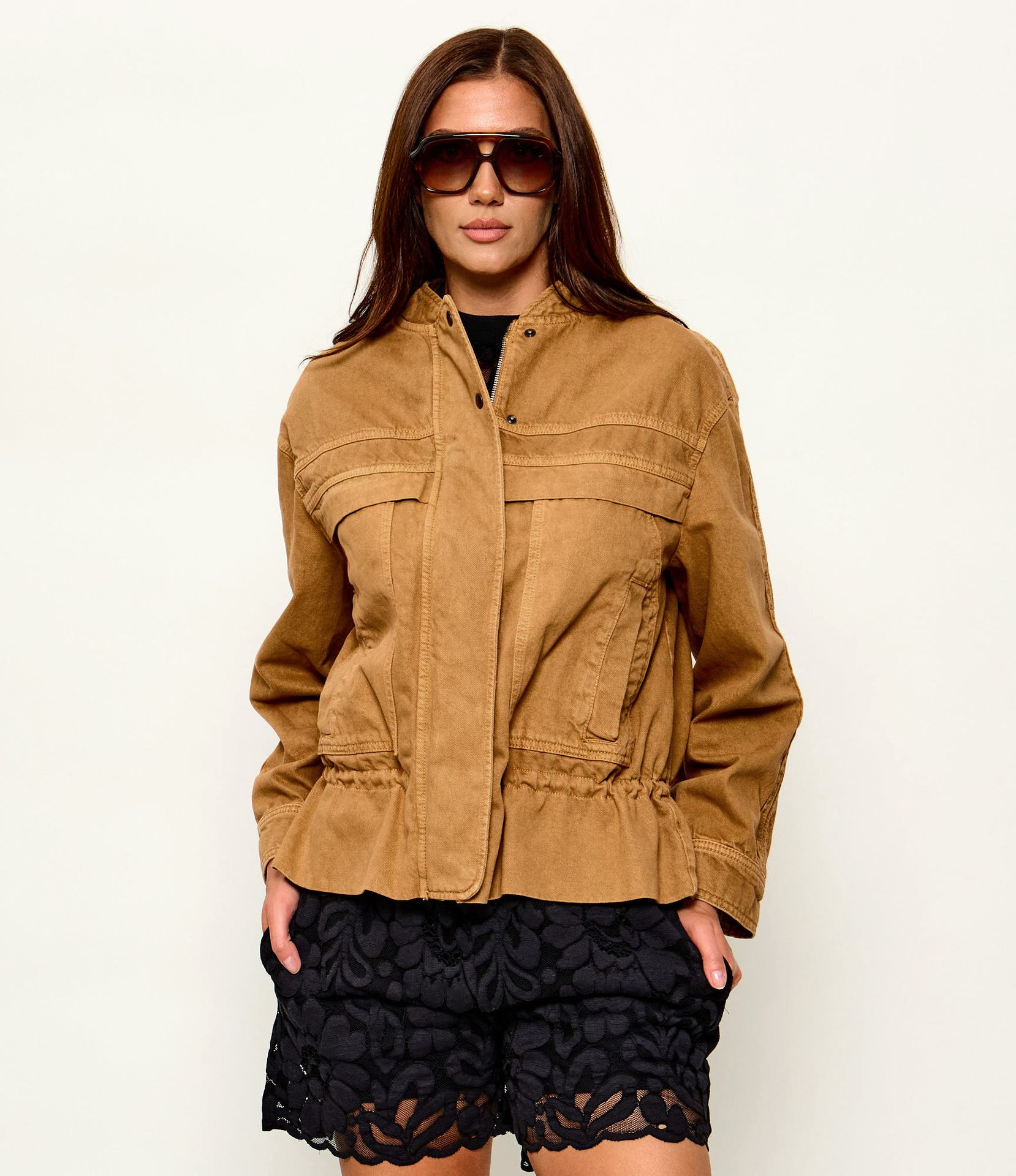 Ba&sh Jeansowa kurtka COLY Relaxed fit