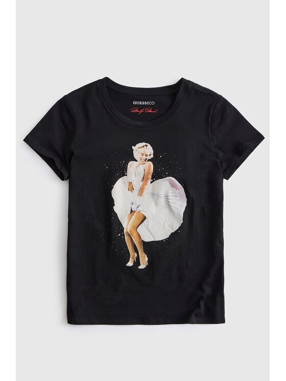Guess T-Shirt 182715 Czarny Classic Fit