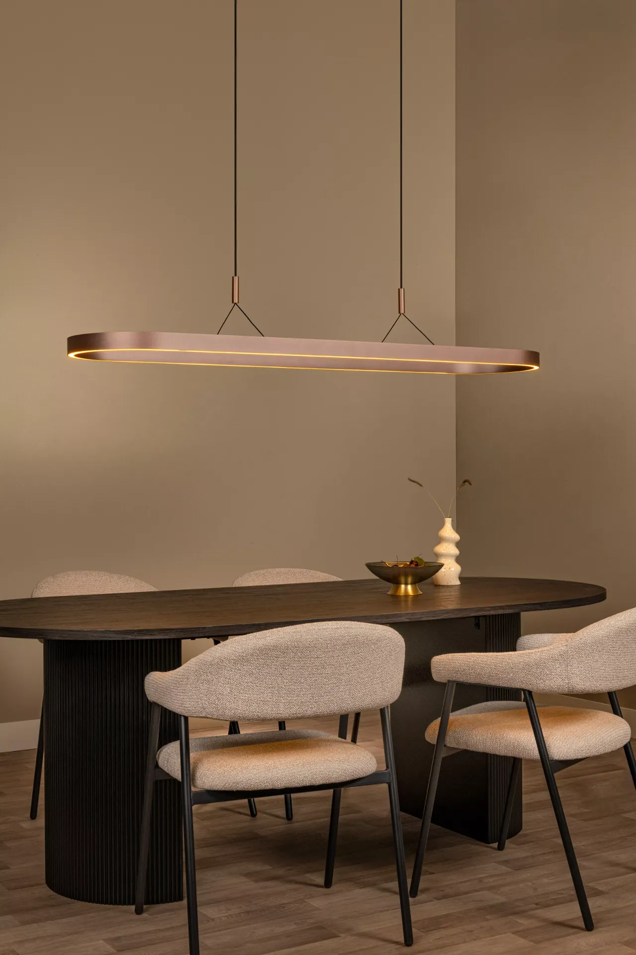 LIANE lampa wisząca owalna LED 2x40W 2700K/4000K DIM stary brąz LUCIDE 46404/99/97