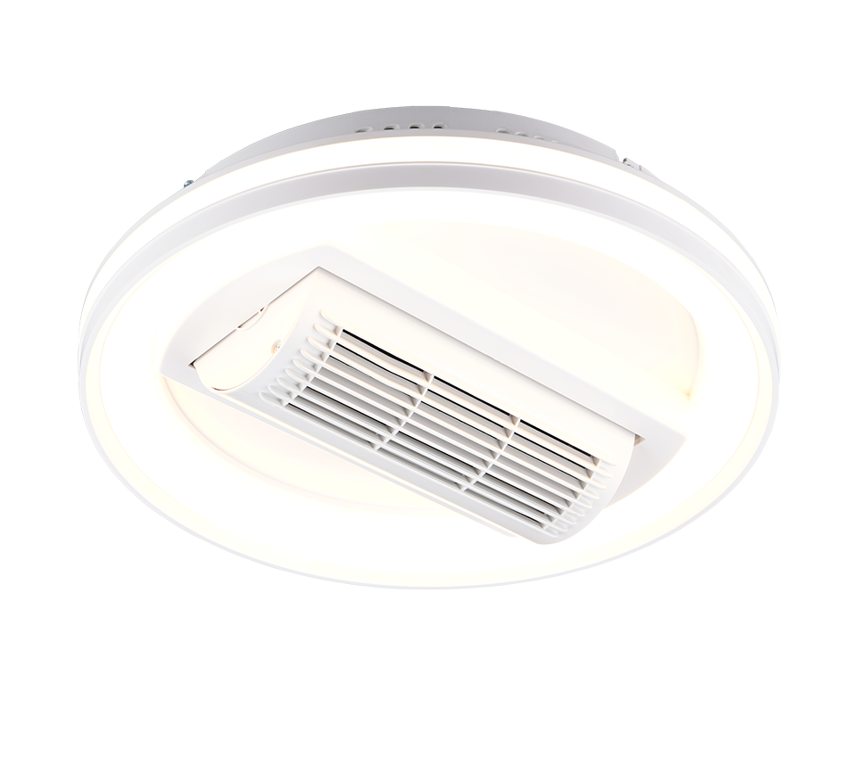 KURULA biała lampa sufitowa z wentylatorem LED 37W CCT DIM + pilot R69382101