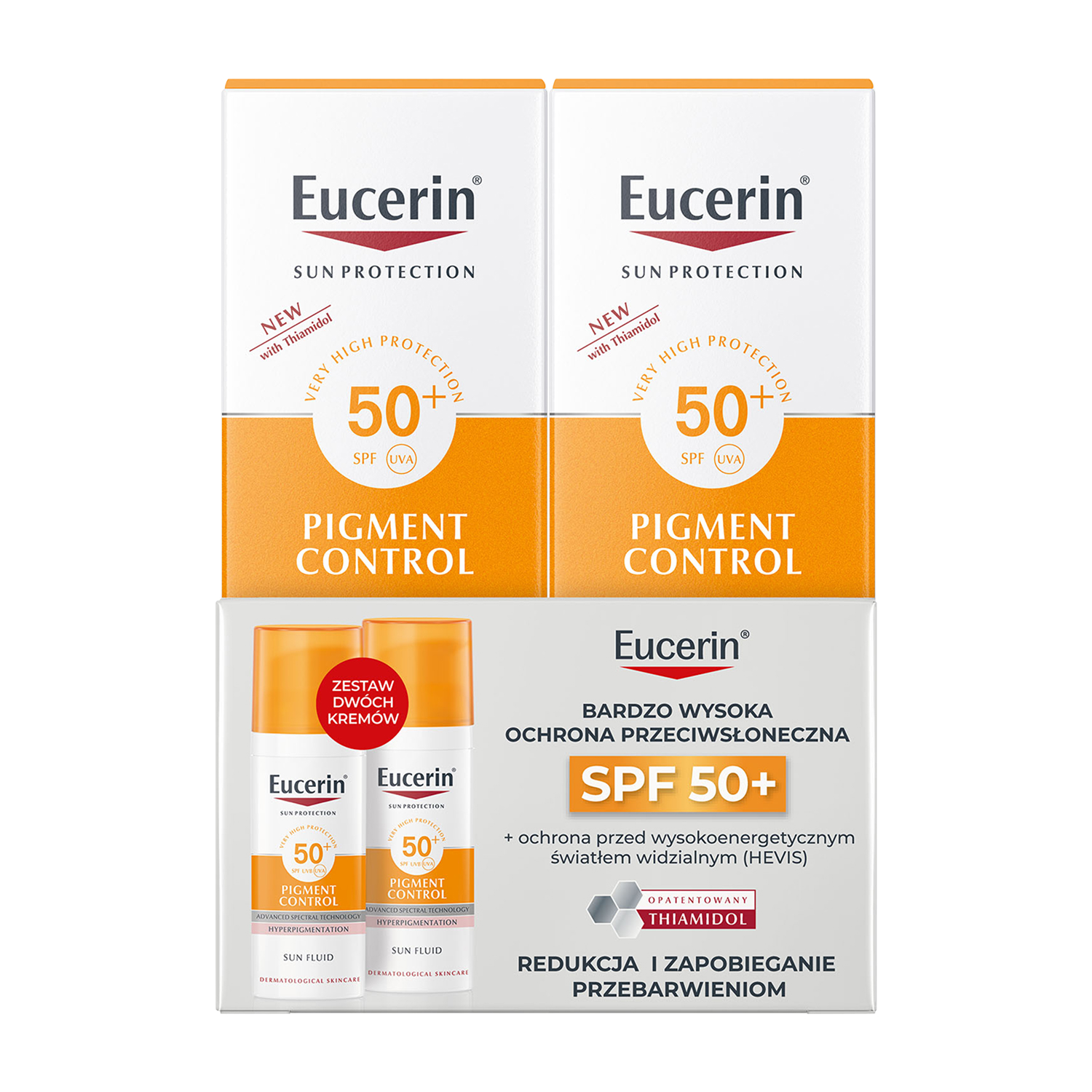 Eucerin Sun Protection Pigment Control, Zestaw ochrona przeciwsłoneczna SPF 50+, 1 sztuka