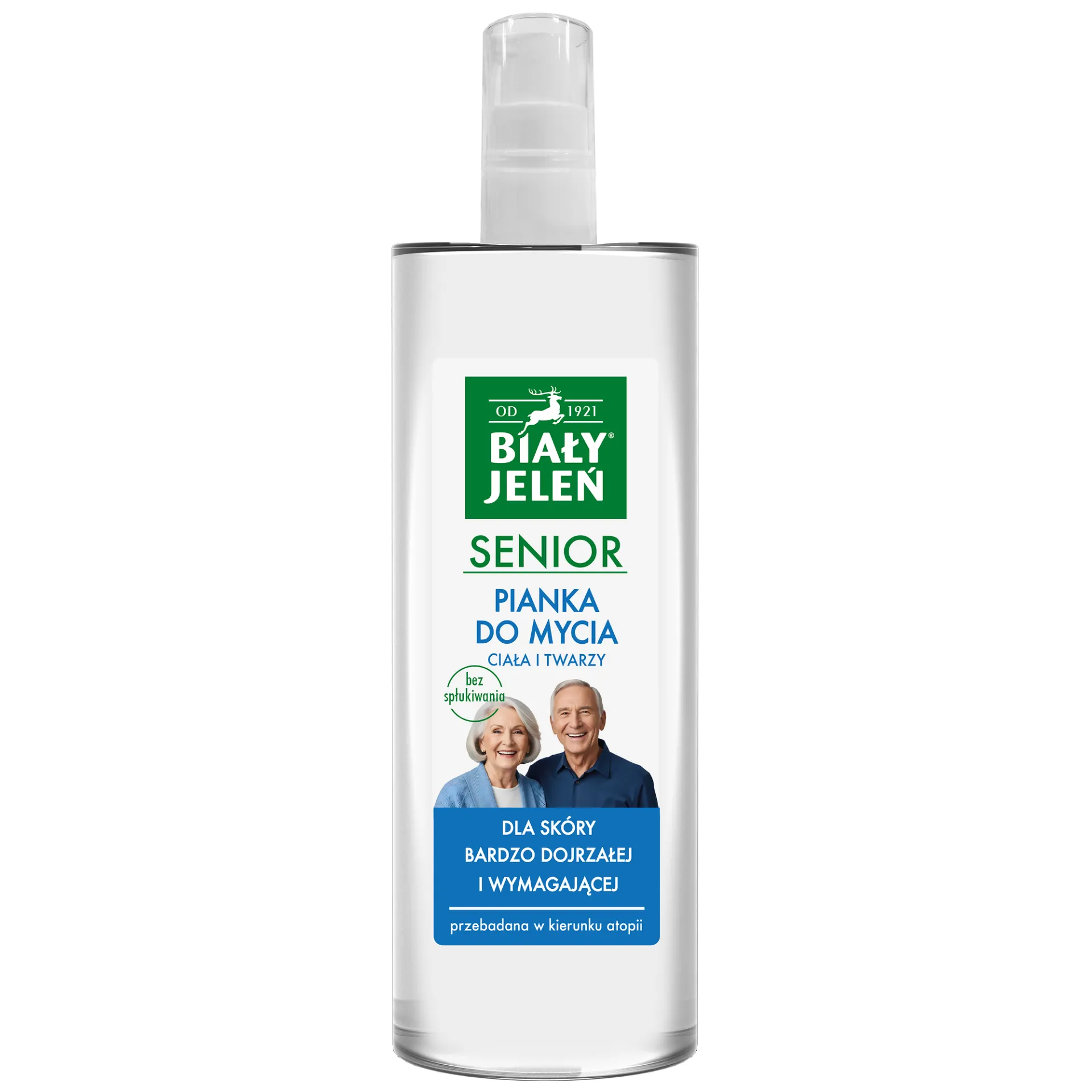 Biały Jeleń, pianka do mycia ciała i twarzy Senior, 400 ml