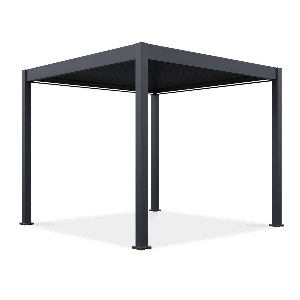 Pergola tarasowa automatyczna z oświetleniem LED ELEGANCE AUTOMATIC 3x3 Anthracite - Gutroof