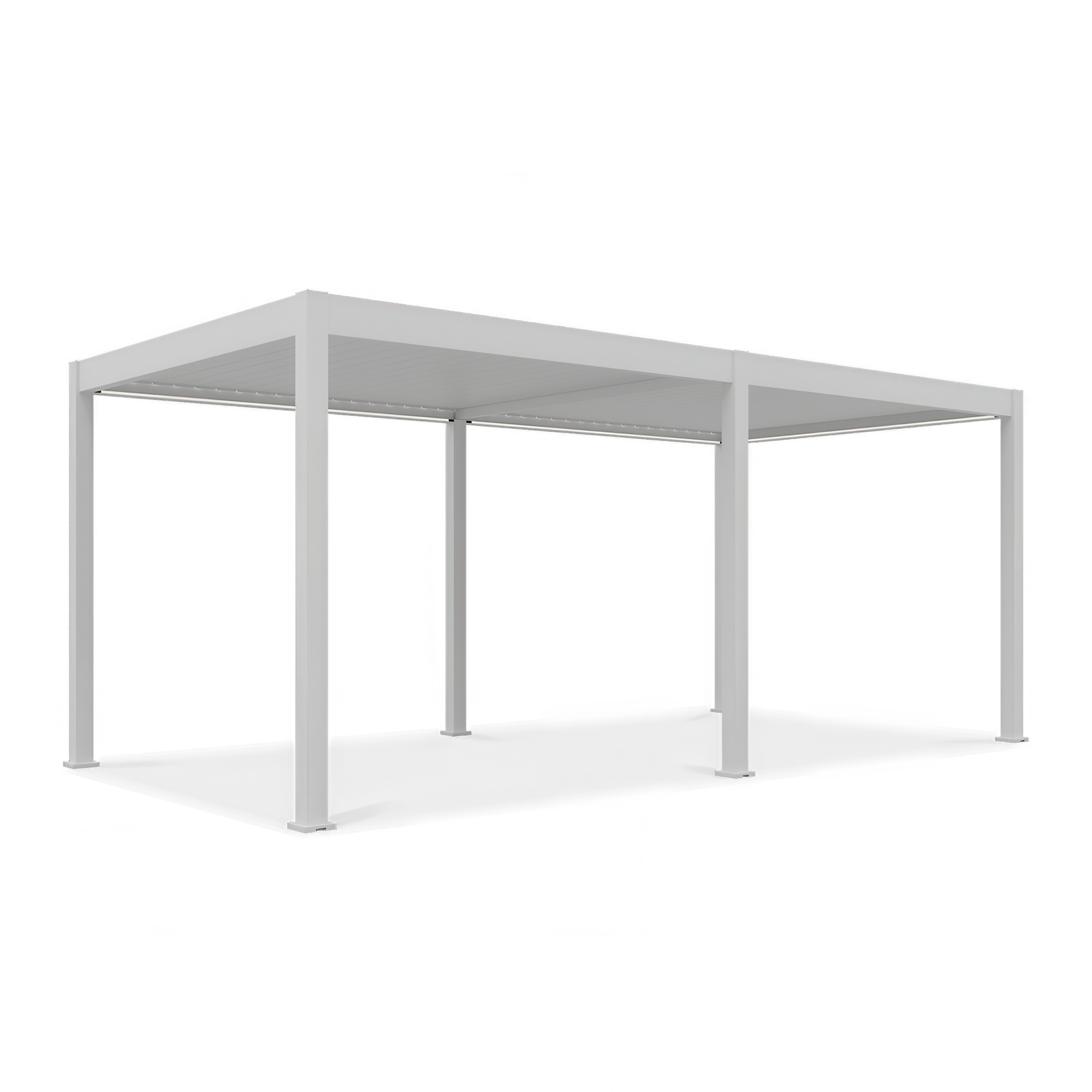 Bioklimatyczna pergola tarasowa ELEGANCE AUTOMATIC 3x6 z oświetleniem LED White - Gutroof