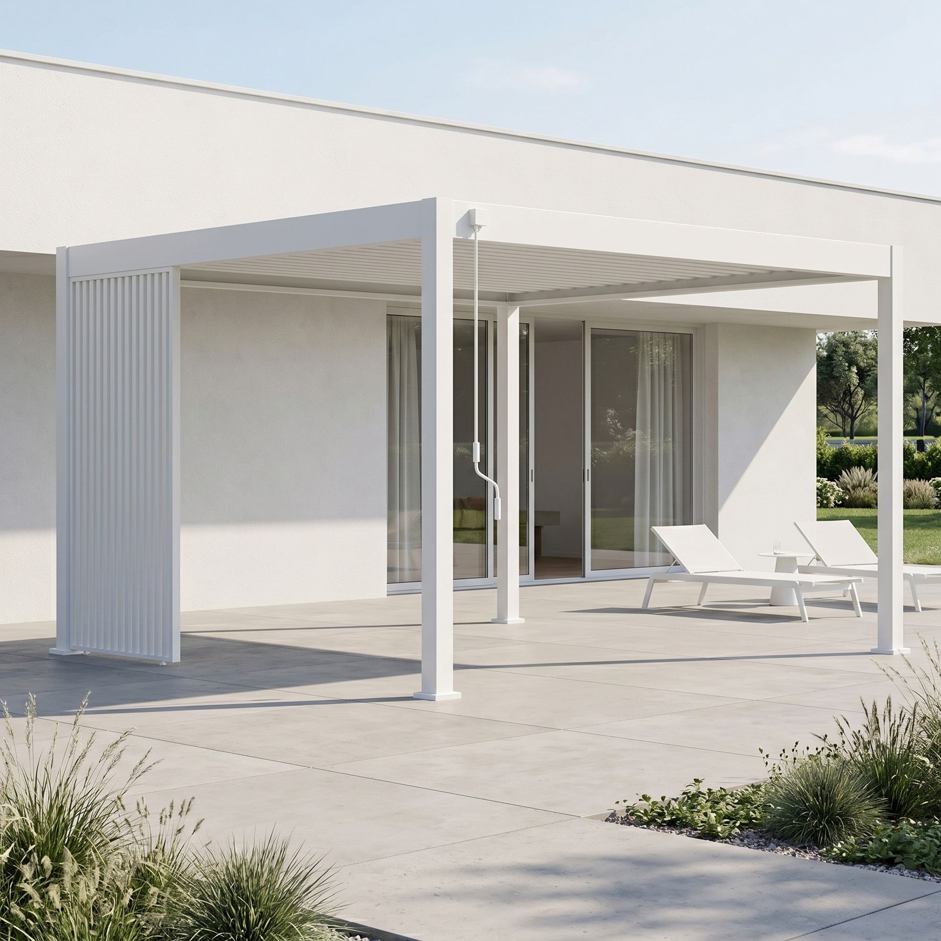 Pionowy panel żaluzjowy do pergoli ELEGANCE/DELUXE/FUSION 1.2 m White - Gutroof