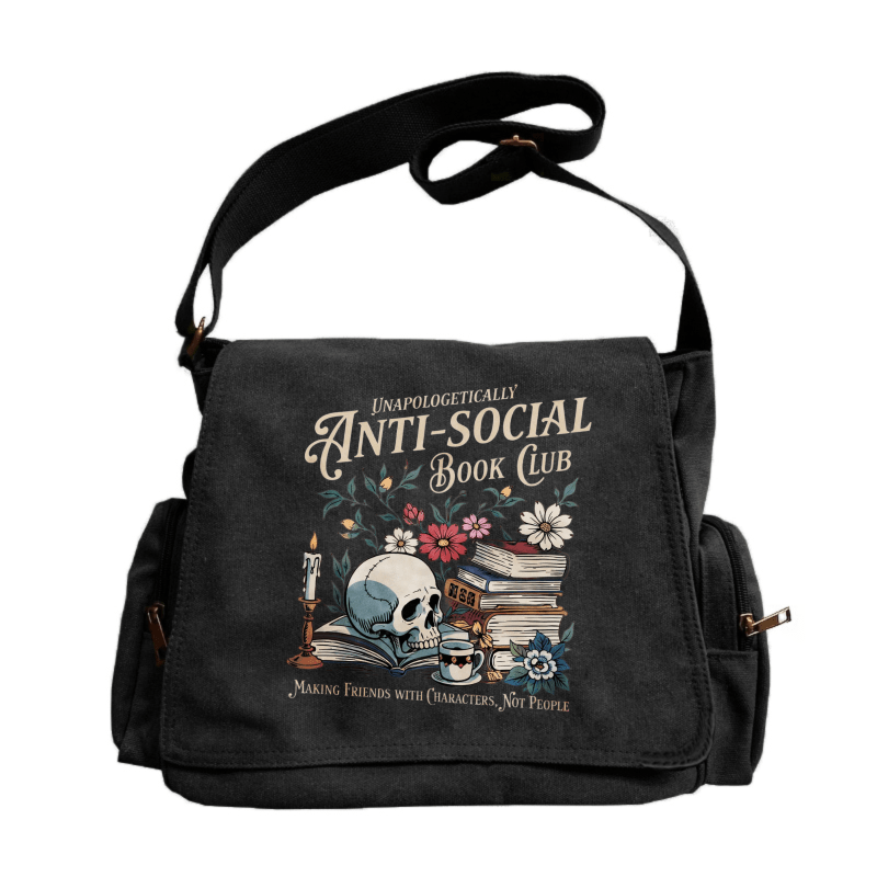 TEMU Torba crossbody typu tote z klapką, duża pojemność, styl vintage Nadruk 
