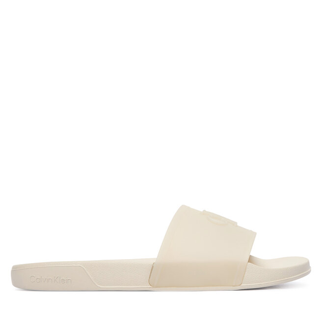 Klapki Calvin Klein Ess Slide Tpu HW0HW02959 Kremowy