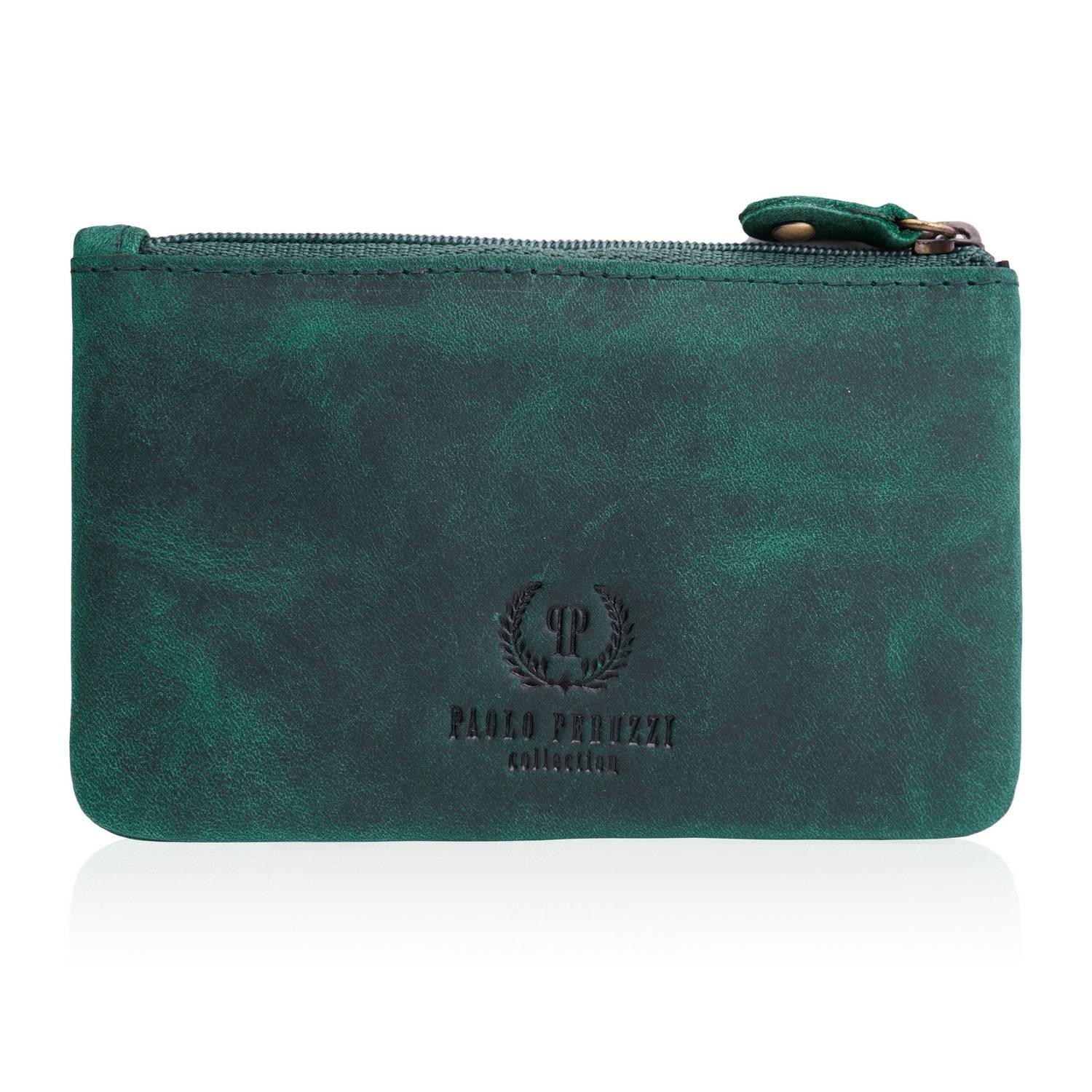 Skórzane etui na klucze zielone solidne Paolo Peruzzi T-51-GR